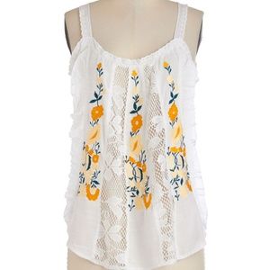 Embroidered boho southwestern tank Modcloth size S